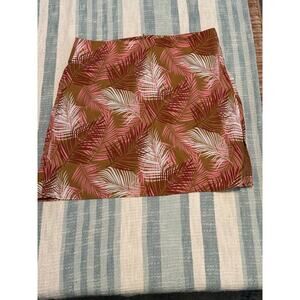 Pink Lily sz M tropical skirt with slit on side NWT